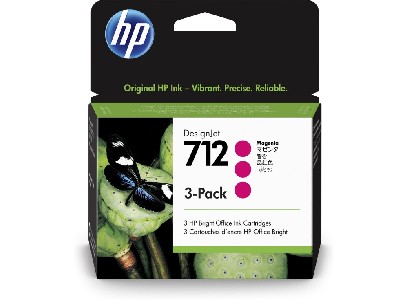 HP 712 Magenta Ink Cartridge 3-Pack